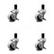 Service Caster 2 Inch Thermoplastic Wheel 1-1/2 Inch Expanding Stem Caster with Brakes, 4PK SCC-EX05S210-TPRS-SLB-112-4 - alternate 1